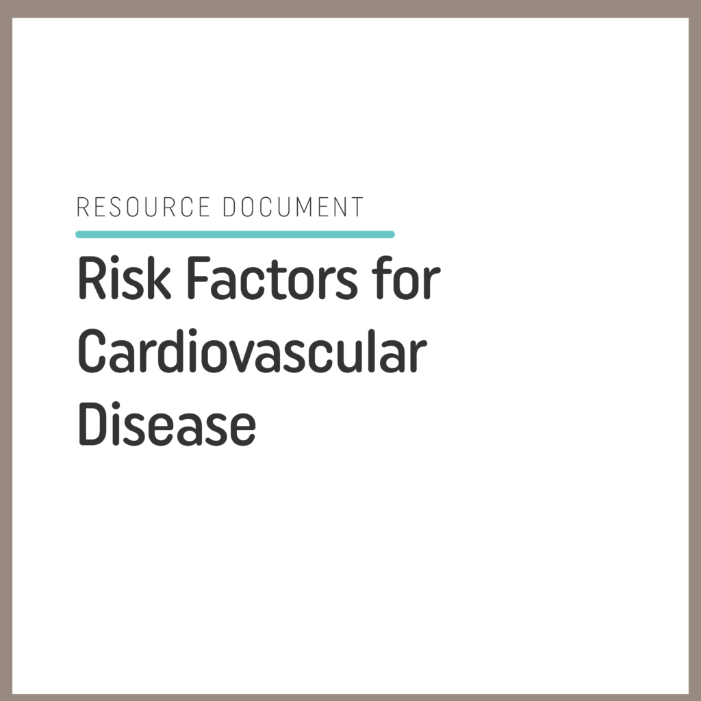 Risk Factors for Cardiovascular Disease