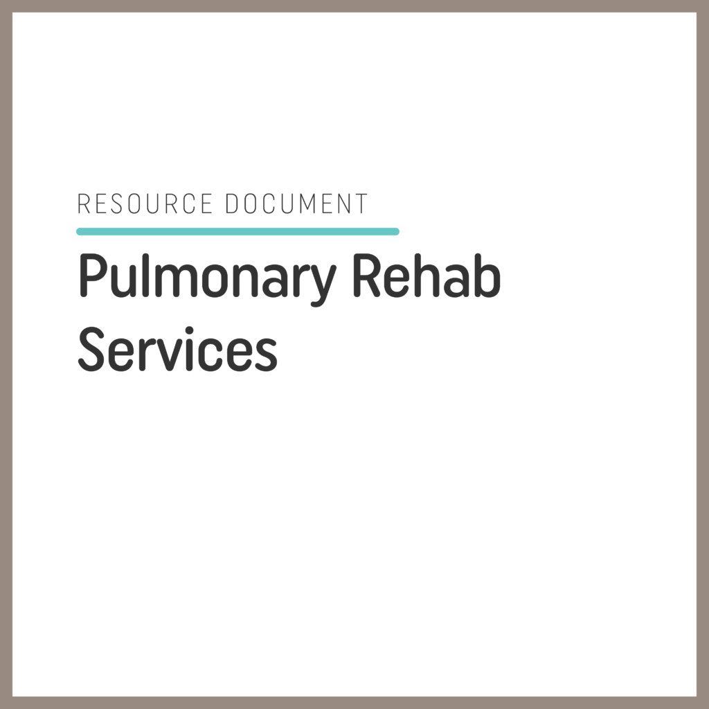Pulmonary Rehab Services